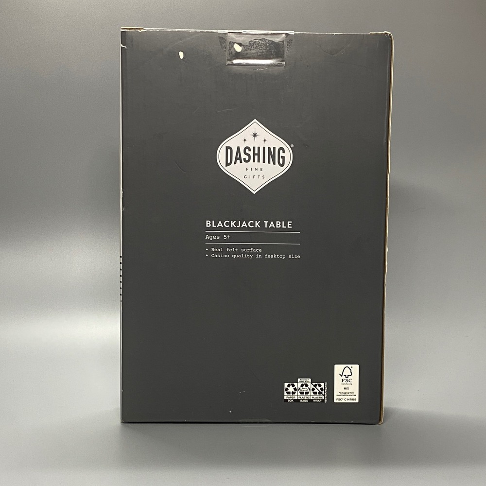 Dashing Blackjack Table Game Green New Mini Desktop Casino Set - Picture 7 of 14